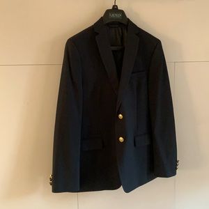 LAUREN RALPH LAUREN Big Boys Navy Solid Classic Sport Coat size 16H
